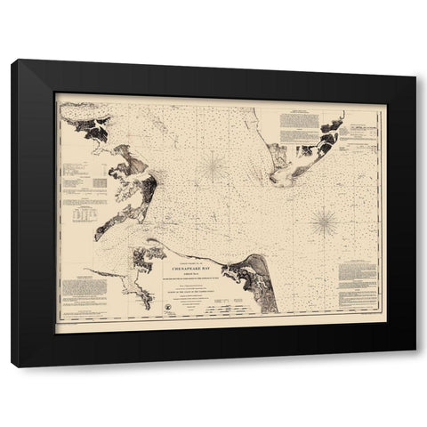 Chesapeake Bay - Fairfax 1863 Black Modern Wood Framed Art Print by Fairfax