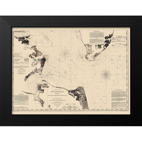 Chesapeake Bay - Fairfax 1863 Black Modern Wood Framed Art Print by Fairfax