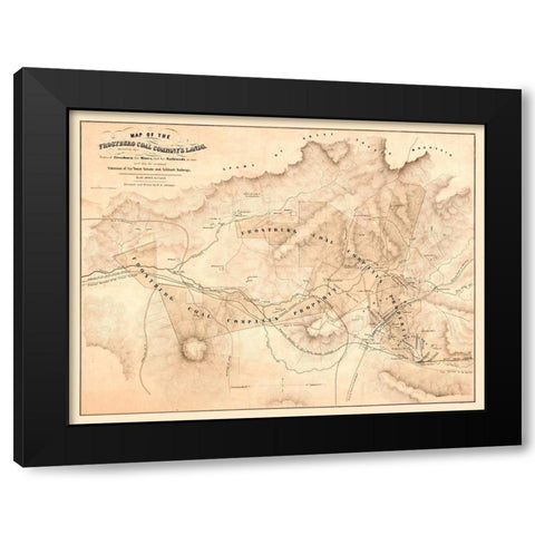 Frostburg Maryland - Atkinson 1860   Black Modern Wood Framed Art Print by Atkinson