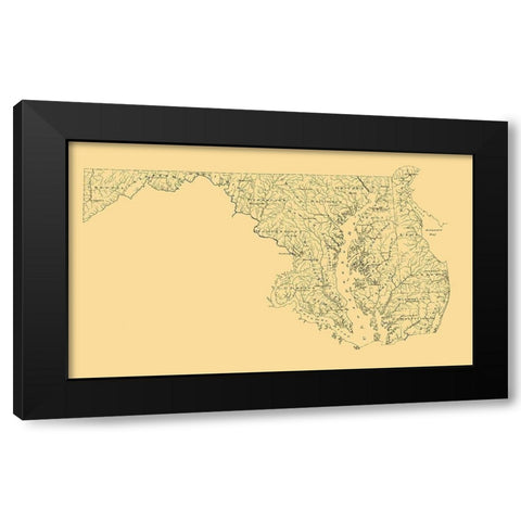 Maryland -1893 Black Modern Wood Framed Art Print by Unknown