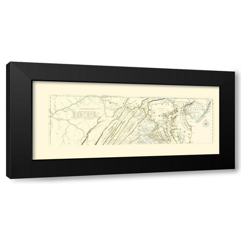 Northern Maryland (Map 1 of 2) - Jefferys 1776 Black Modern Wood Framed Art Print by Jefferys