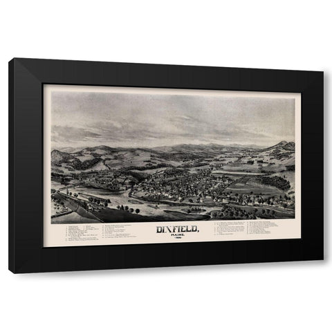 Dixfield Maine -1896 Black Modern Wood Framed Art Print by Unknown