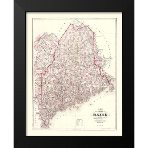 Maine - Colby  1887 Black Modern Wood Framed Art Print by Colby