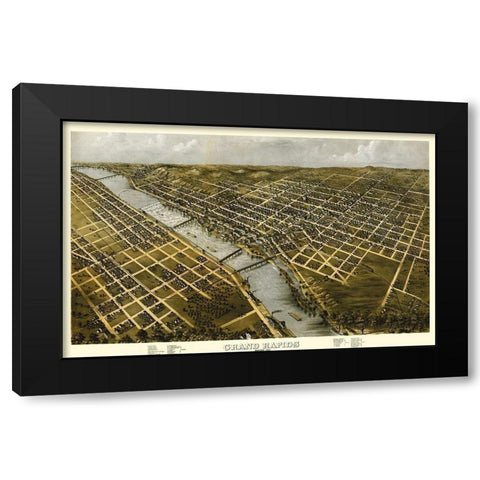 Grand Rapids Michigan - Ruger 1868 Black Modern Wood Framed Art Print by Ruger