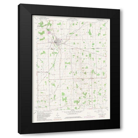 Morenci Michigan Quad - USGS 1960 Black Modern Wood Framed Art Print by USGS