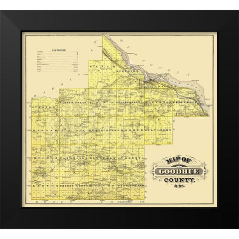Goodhue Minnesota Landowner - Andreas 1874 Black Modern Wood Framed Art Print by Andreas