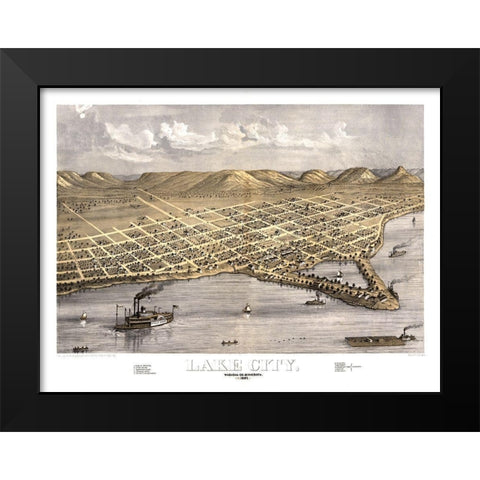 Lake City Minnesota - Ruger 1867  Black Modern Wood Framed Art Print by Ruger