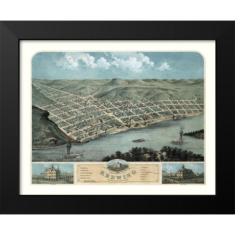 Red Wing Minnesota - Ruger 1868  Black Modern Wood Framed Art Print by Ruger