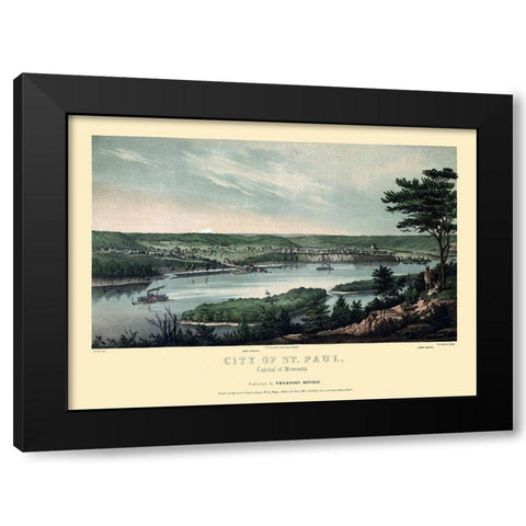 Saint Paul Minnesota - Ritchie 1853  Black Modern Wood Framed Art Print by Ritchie