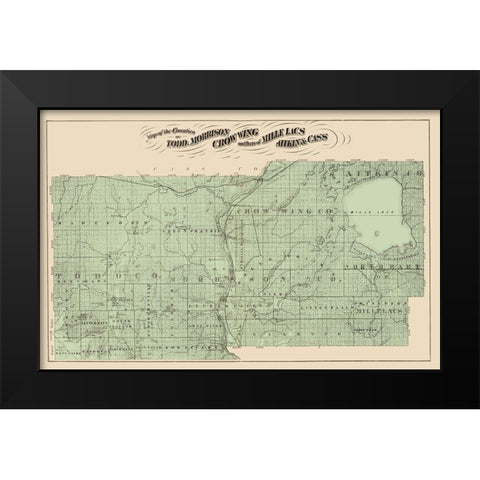 Todd Morrison Crow Wing Minnesota Landowner Black Modern Wood Framed Art Print by Andreas