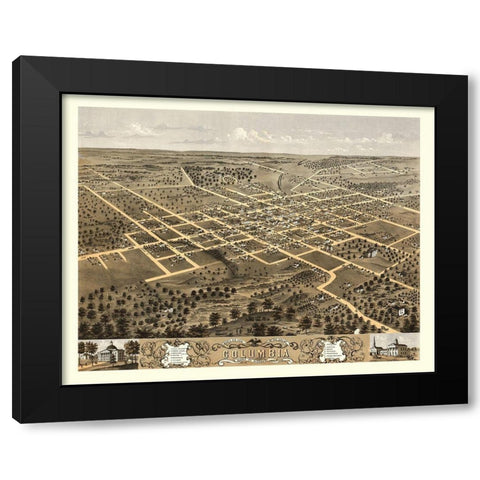 Columbia Missouri - Ruger 1869 Black Modern Wood Framed Art Print by Ruger