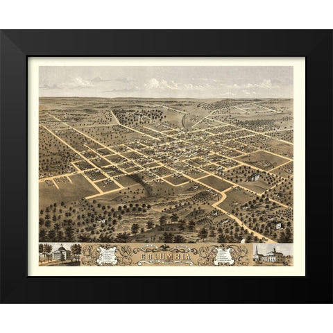 Columbia Missouri - Ruger 1869 Black Modern Wood Framed Art Print by Ruger