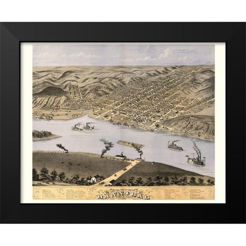 Hannibal Missouri - Ruger 1869 Black Modern Wood Framed Art Print by Ruger