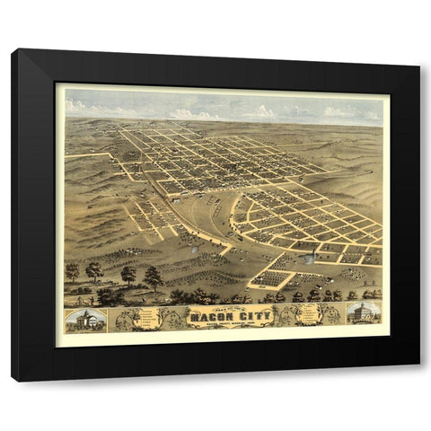 Macon City Missouri - Ruger 1869 Black Modern Wood Framed Art Print by Ruger