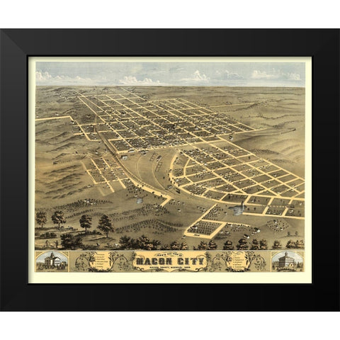 Macon City Missouri - Ruger 1869 Black Modern Wood Framed Art Print by Ruger