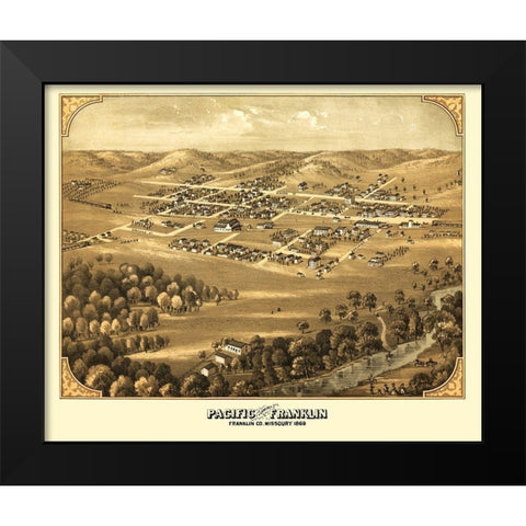 Pacific Missouri - Ruger 1869 Black Modern Wood Framed Art Print by Ruger