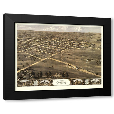 Palmyra Missouri - Ruger 1869 Black Modern Wood Framed Art Print with Double Matting by Ruger