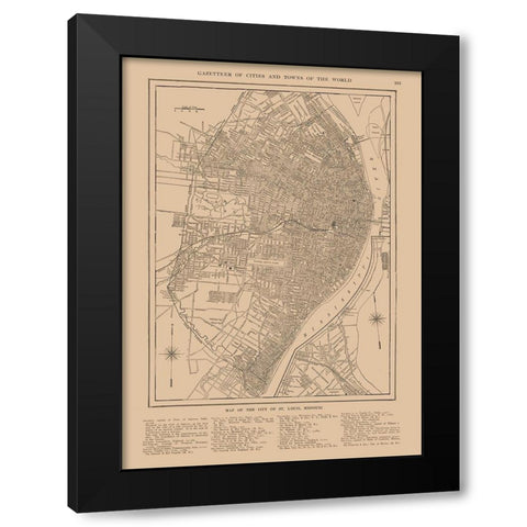 St Louis  Missouri - Reynold 1921 Black Modern Wood Framed Art Print by Reynold