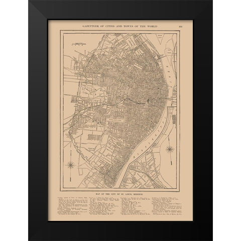 St Louis  Missouri - Reynold 1921 Black Modern Wood Framed Art Print by Reynold
