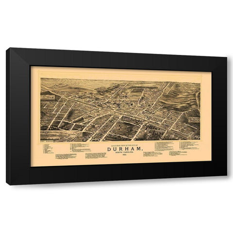 Durham North Carolina - Ruger 1891 Black Modern Wood Framed Art Print by Ruger
