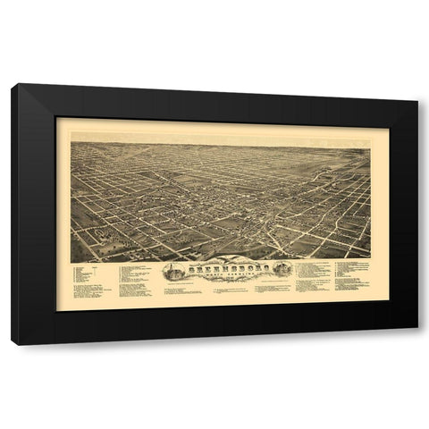 Greensboro North Carolina - Ruger 1891 Black Modern Wood Framed Art Print with Double Matting by Ruger