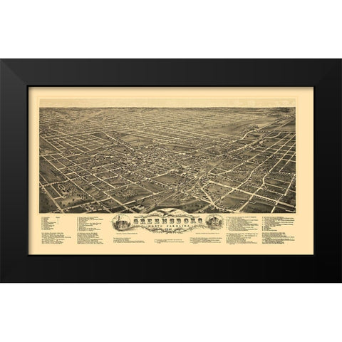 Greensboro North Carolina - Ruger 1891 Black Modern Wood Framed Art Print by Ruger