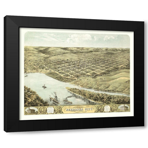 Nebraska City Nebraska - Ruger 1868 Black Modern Wood Framed Art Print with Double Matting by Ruger