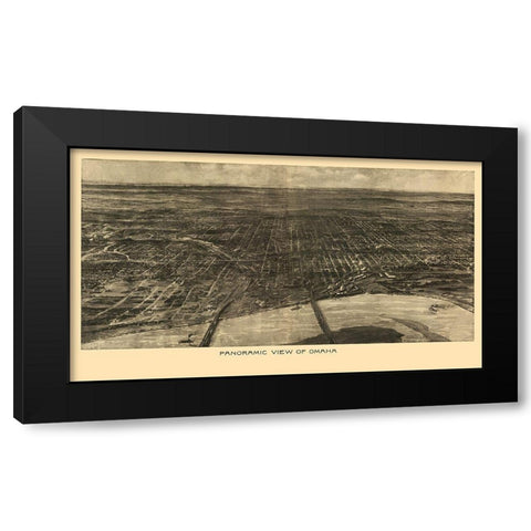 Omaha Nebraska - Bee 1906 Black Modern Wood Framed Art Print by Bee