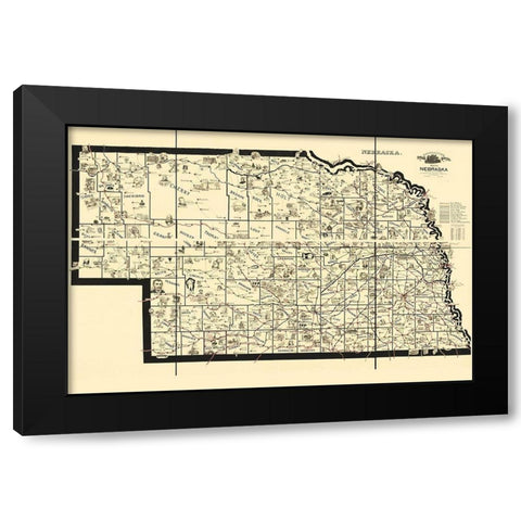 Transportation Routes - Mcewen 1897 Black Modern Wood Framed Art Print by Mcewen