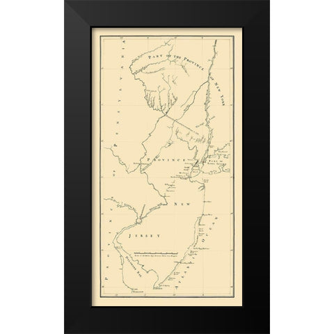 New Jersey New York -1769 Black Modern Wood Framed Art Print by Unknown