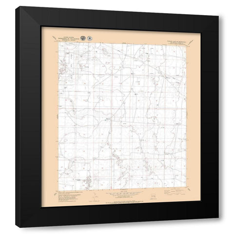 Curlew Lake New Mexico Quad - USGS 1979 Black Modern Wood Framed Art Print with Double Matting by USGS