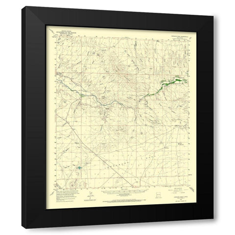 Canador Peak New Mexico Quad - USGS 1959 Black Modern Wood Framed Art Print with Double Matting by USGS