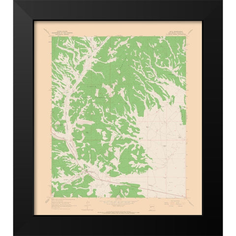 Datil New Mexico Quad - USGS 1963 Black Modern Wood Framed Art Print by USGS