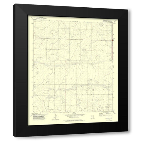 Garrison New Mexico Quad - USGS 1972 Black Modern Wood Framed Art Print with Double Matting by USGS