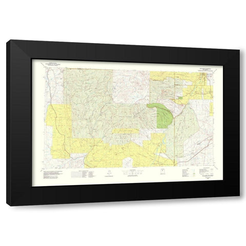 Los Alamos New Mexico Quad - USGS 1978 Black Modern Wood Framed Art Print by USGS