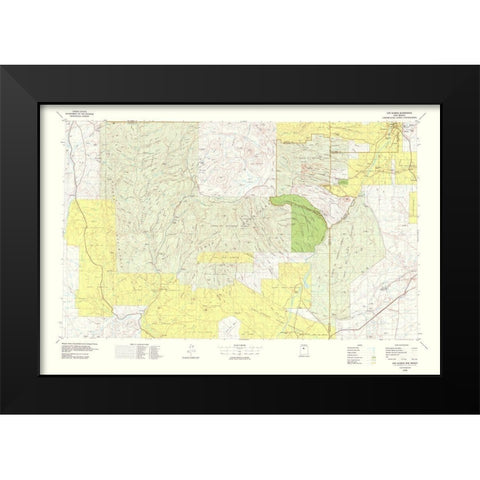 Los Alamos New Mexico Quad - USGS 1978 Black Modern Wood Framed Art Print by USGS