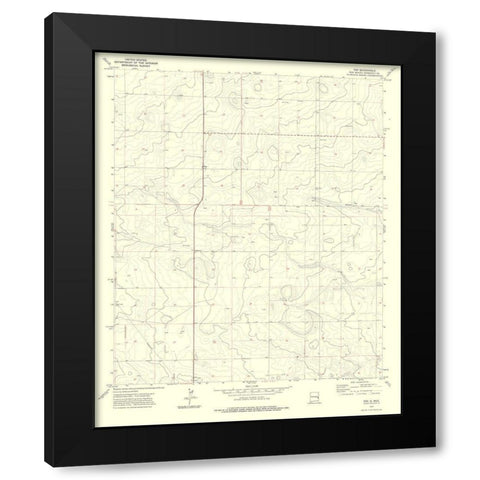 Pep New Mexico Quad - USGS 1972 Black Modern Wood Framed Art Print with Double Matting by USGS