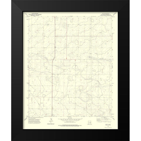 Pep New Mexico Quad - USGS 1972 Black Modern Wood Framed Art Print by USGS