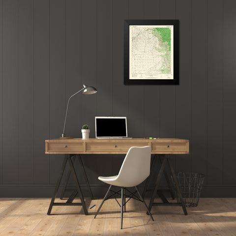 Redrock New Mexico Quad - USGS 1959 Black Modern Wood Framed Art Print by USGS