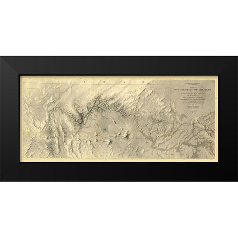 Colorado River New Mexico No 2 - Floyd 1858 Black Modern Wood Framed Art Print by Floyd