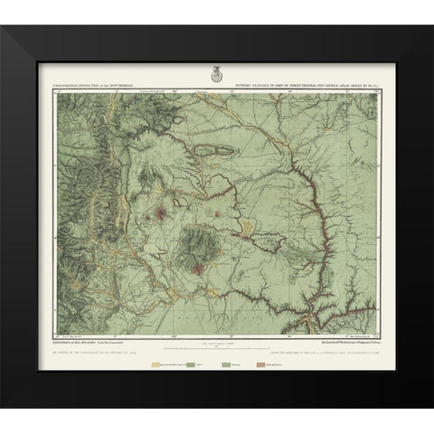 New Mexico New Mexico Economic Sheet - US Army Black Modern Wood Framed Art Print by US Army