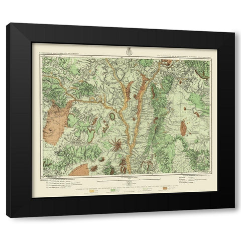 Central New Mexico Land Classification Sheet Black Modern Wood Framed Art Print by US Army