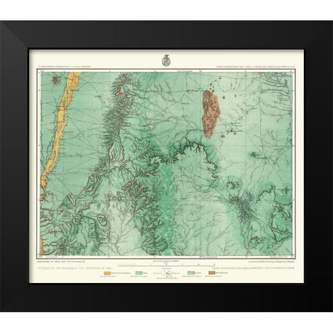 Central New Mexico Land Classification Sheet Black Modern Wood Framed Art Print by US Army