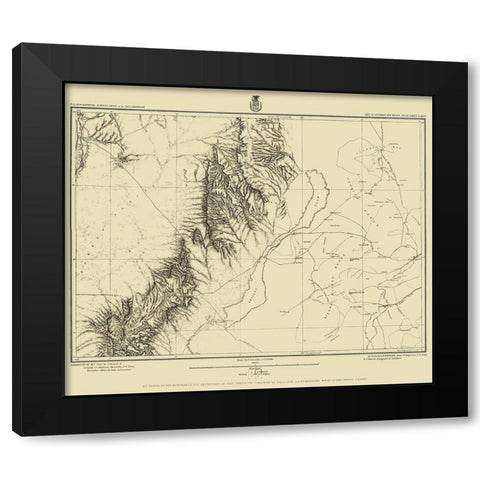 New Mexico 1 of 2 Sheet - US Army 1877 Black Modern Wood Framed Art Print with Double Matting by US Army