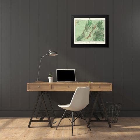 South New Mexico Land Classification Sheet Black Modern Wood Framed Art Print by US Army