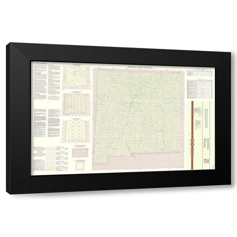 New Mexico New Mexico Index Quad - USGS 1983 Black Modern Wood Framed Art Print with Double Matting by USGS
