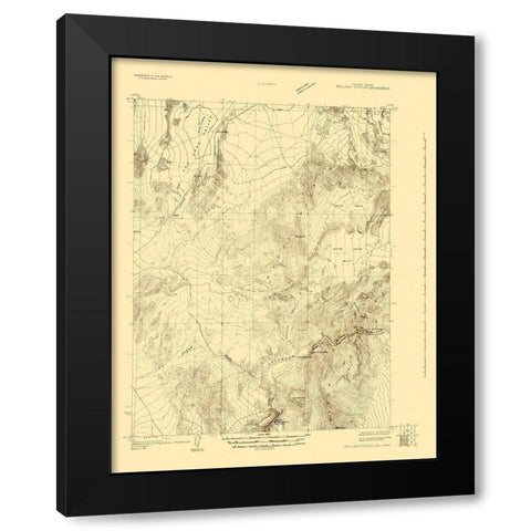 Boulder Canyon Nevada Arizona Quad - USGS 1926 Black Modern Wood Framed Art Print with Double Matting by USGS