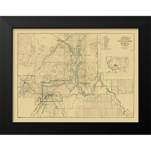 Boulder Canyon Project Nevada - DOI 1940 Black Modern Wood Framed Art Print by DOI
