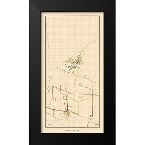 Comstock Mine Number Two Nevada - Becker 1882 Black Modern Wood Framed Art Print by Becker