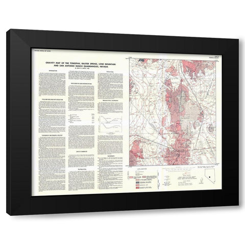 Ranch Quad Gravity Nevada Mines - Erwin 1968 Black Modern Wood Framed Art Print with Double Matting by Erwin